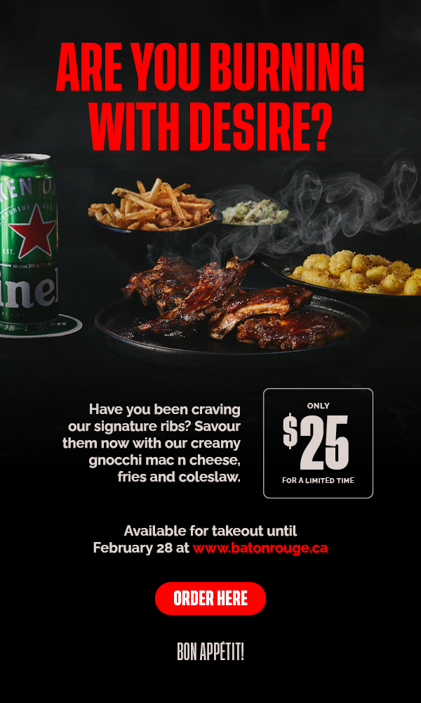 Baton Rouge 25 for 10 oz Ribs, Gnocchi Mac n cheese, fries and